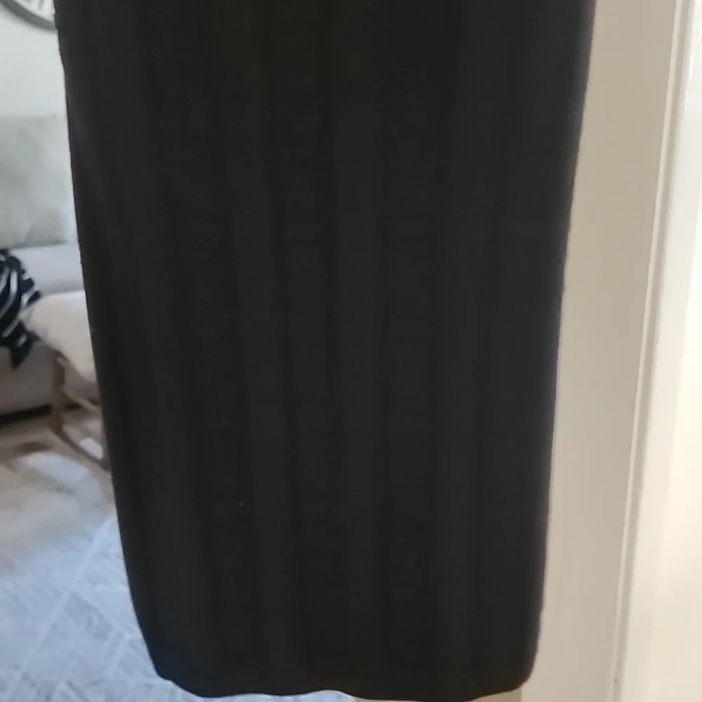 Stüssy Black Ribbed Knit Midi Dress Sleeveless Minimalist - Picture 9 of 11